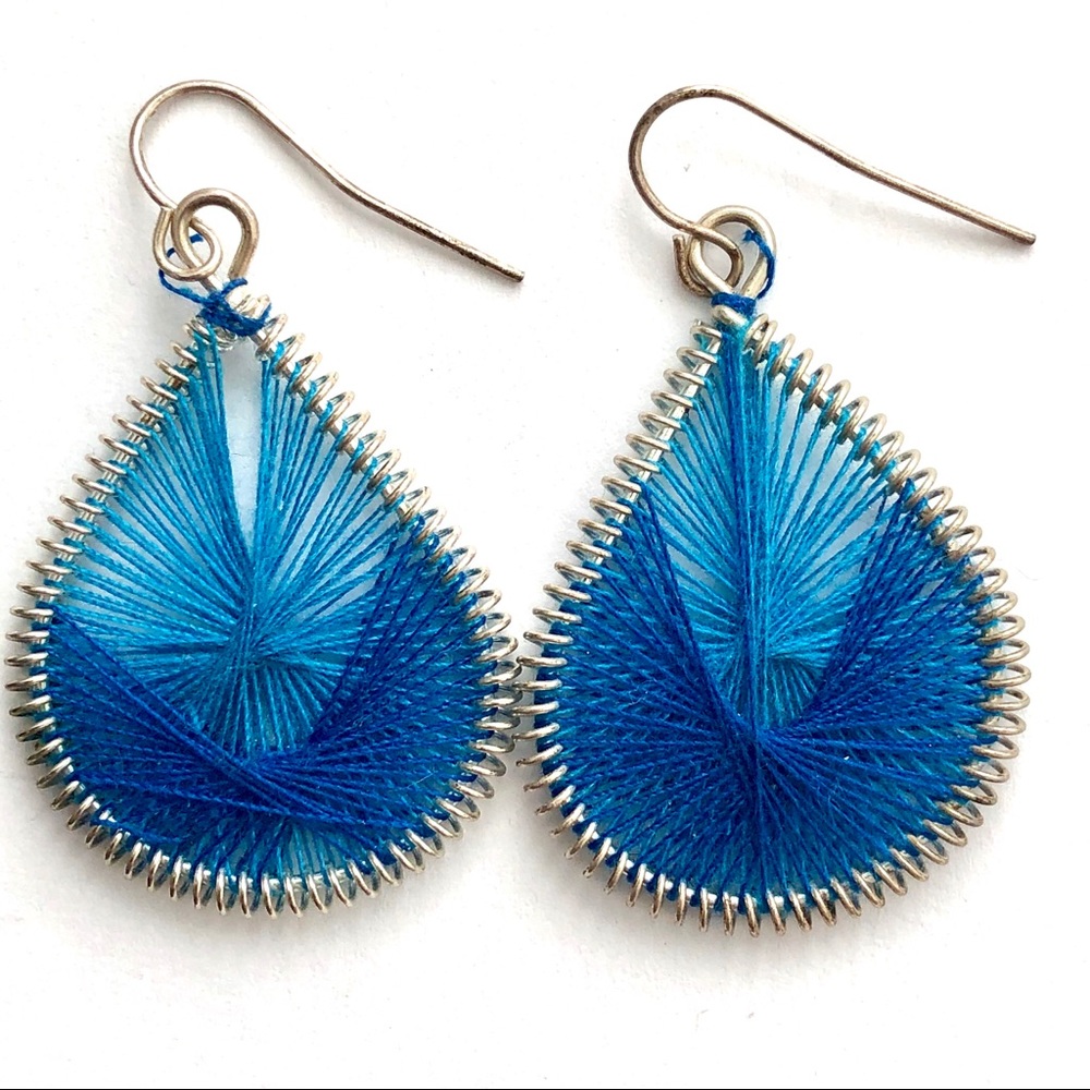 Handmade woven earrings